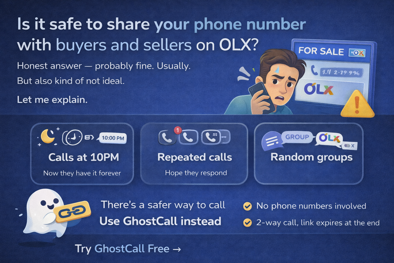 Is it safe to share your phone number on OLX?